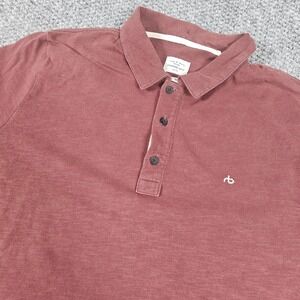 Rag & Bone Standard Issue Polo Shirt Mens XL Red Brown‎ Casual Cotton